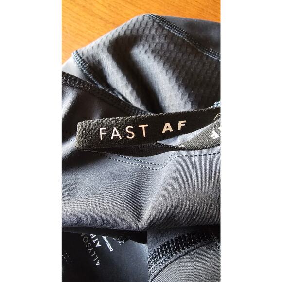 Alyson Felix Athleta Pants, Yoga, Running, Reflector, Mesh Sides, Black, Sz XS - Picture 6 of 10